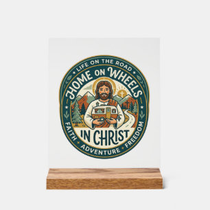 Jesus RV Camper Life Vintage Shirt Christian Graph Acrylic Sign