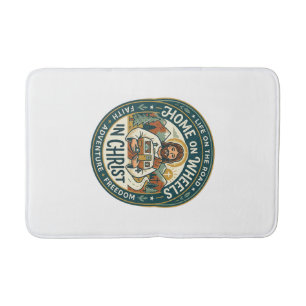 Jesus RV Camper Life Vintage Shirt Christian Graph Bath Mat