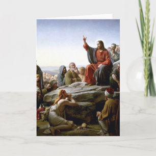 Jesus 's Sermon-on-The-Mount-by-Bloch Holiday Card