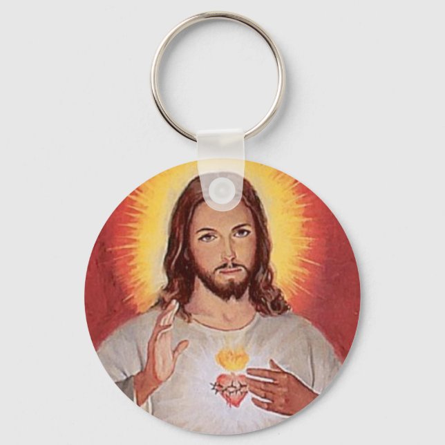 Jesus sacred heart key ring (Front)