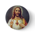 Jesus Sacred Heart Peace Sign Portrait