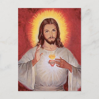 Jesus sacred heart postcard