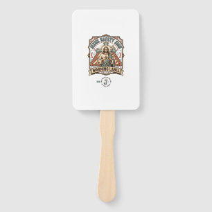 Jesus Safety Sign Warning Label Jesus Safety Sign Hand Fan