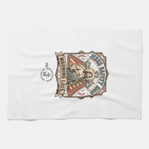 Jesus Safety Sign Warning Label Jesus Safety Sign Tea Towel