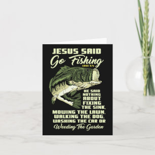 Jesus Said Go Fishing Fish Story Bible Angling Bys Card