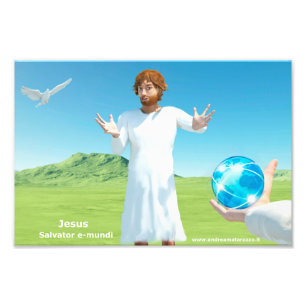 Jesus Salavator e - mundi Photo Print