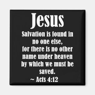 Jesus Salvation Acts 4 12 Christian Scripture Bibl Magnet