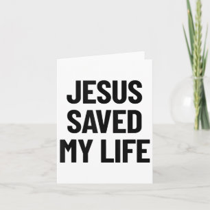 Jesus Saved My Life Christian Saying Tank Top_1 Card