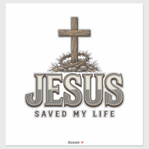 Jesus Saved My Life Vintage Engraving Christian De