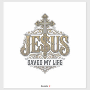 Jesus Saved My Life Vintage Engraving Christian Sh