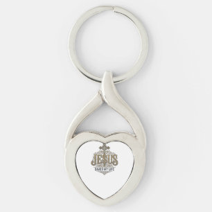 Jesus Saved My Life Vintage Engraving Christian Sh Key Ring