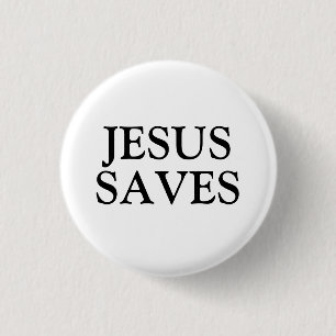 Jesus Saves 3 Cm Round Badge