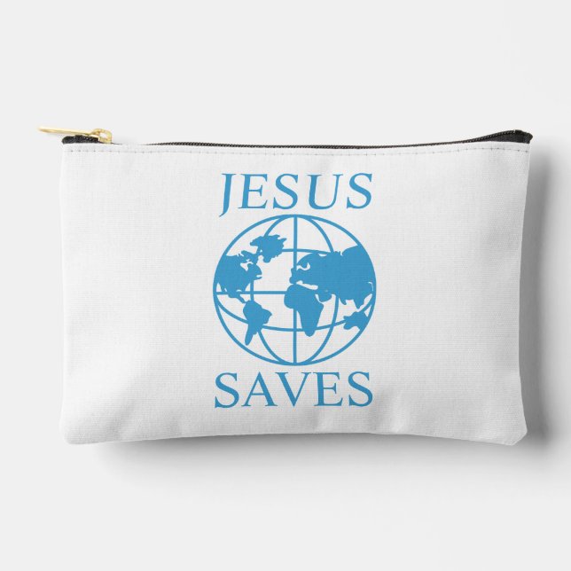 Jesus Saves 90's Graphic Accessory Pouch (Front)
