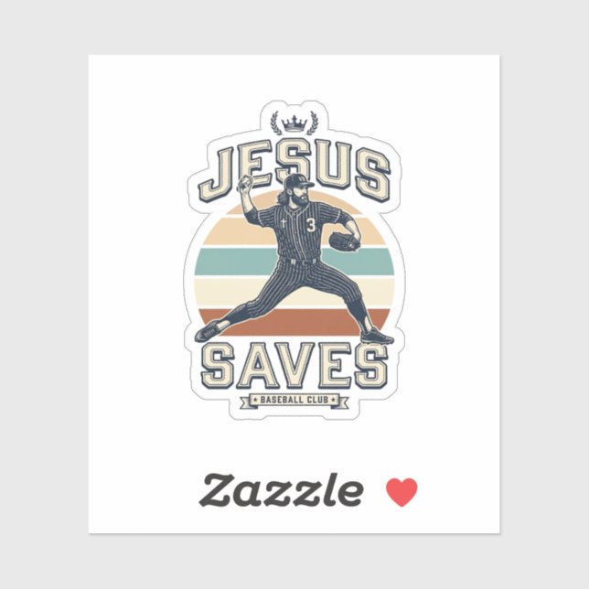 Jesus Saves Baseball Vintage Christian Vector Desi (Sheet)