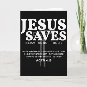 Jesus Saves Bible Verse Acts 4_12 Christian  Card