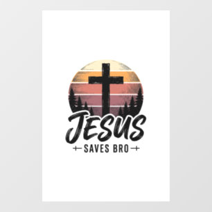 Jesus Saves Bro Vintage Christian Cross Shirt Desi