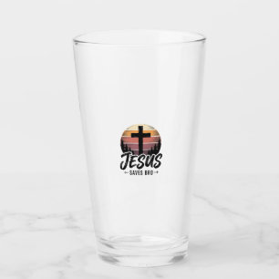 Jesus Saves Bro Vintage Christian Cross Shirt Desi Glass