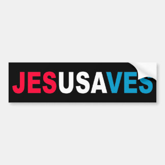 JESUS SAVES BUMPER STICKER