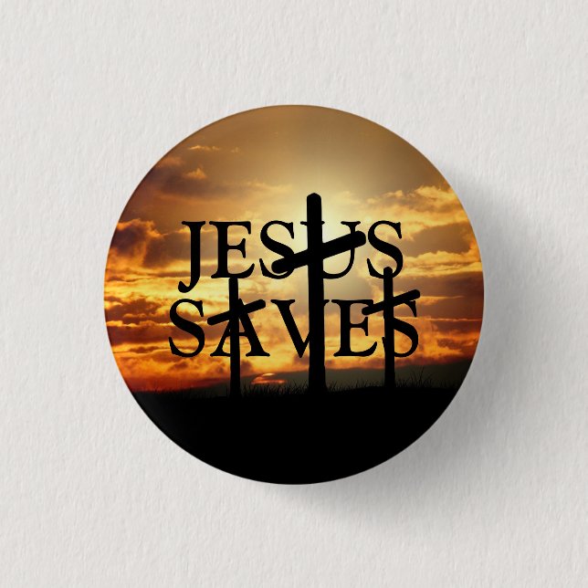 Jesus Saves Button (Front)