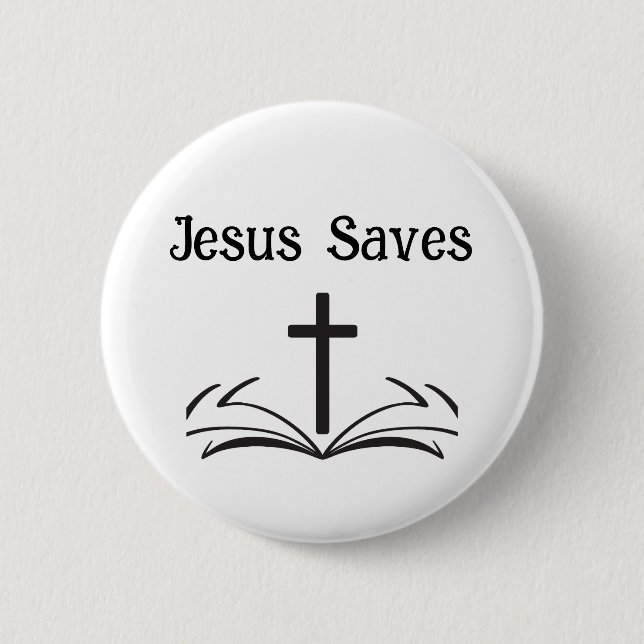 Jesus Saves Button (Front)