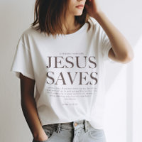 Jesus Saves | Christian Aesthetic Unisex Apparel T