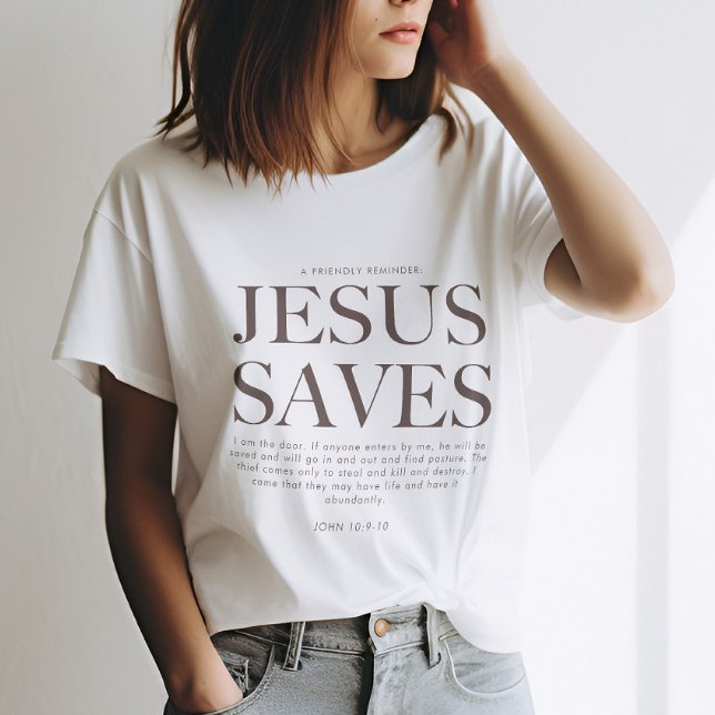 Jesus Saves | Christian Aesthetic Unisex Apparel T T-Shirt (Creator Uploaded)