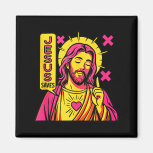 Jesus Saves Christian Anime Sacred Heart Manga Pop Magnet