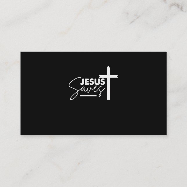Jesus Saves Christian Business Card (Front)