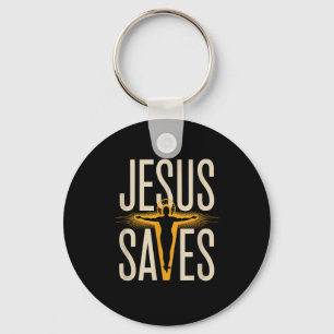Jesus Saves Christian Faith Devotion Believer  Key Ring