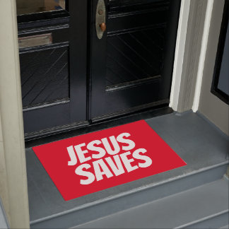 Jesus Saves Christian Front Doormat