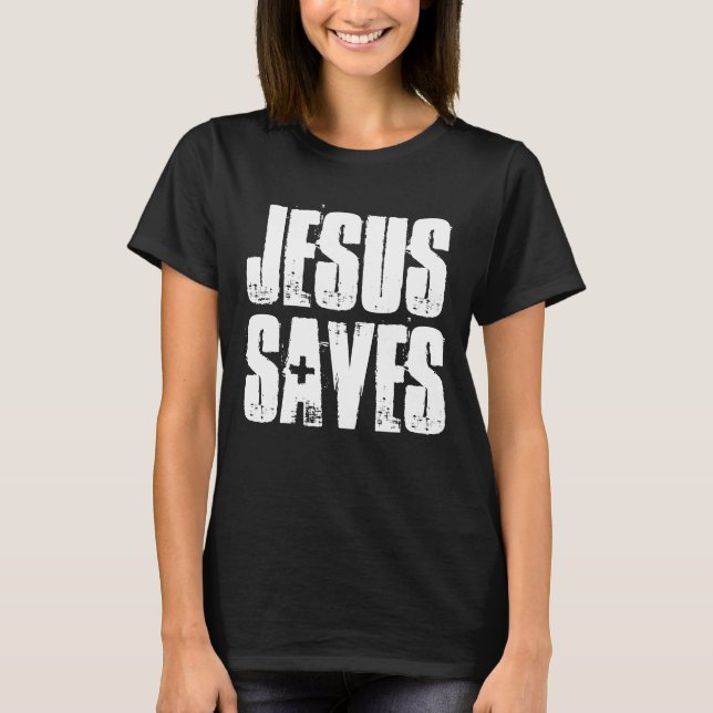 JESUS SAVES CHRISTIAN T-SHIRTS TEES (Front)