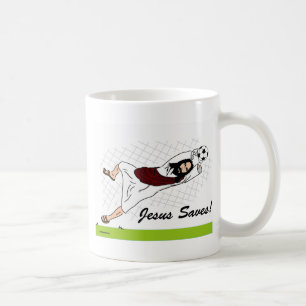 JESUS SAVES! COFFEE MUG