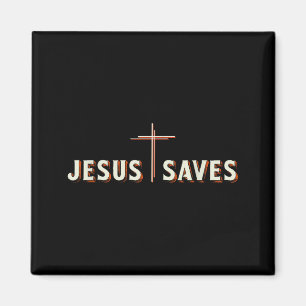 Jesus Saves Cross God Christian Graphic Magnet