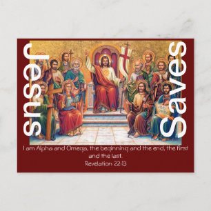 Jesus Saves Faith Blessing Bible Love Peace Lamb Postcard