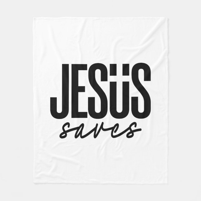JESUS SAVES FLEECE BLANKET (Front)
