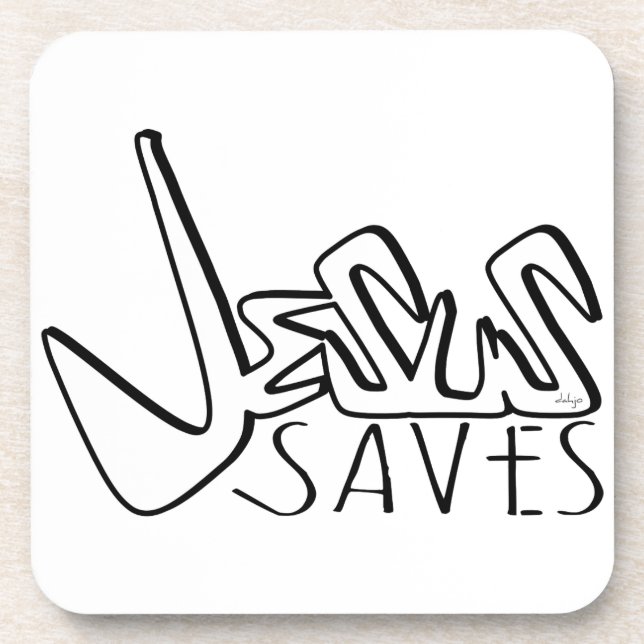 JESUS SAVES GRAFFITI  COASTER (Front)