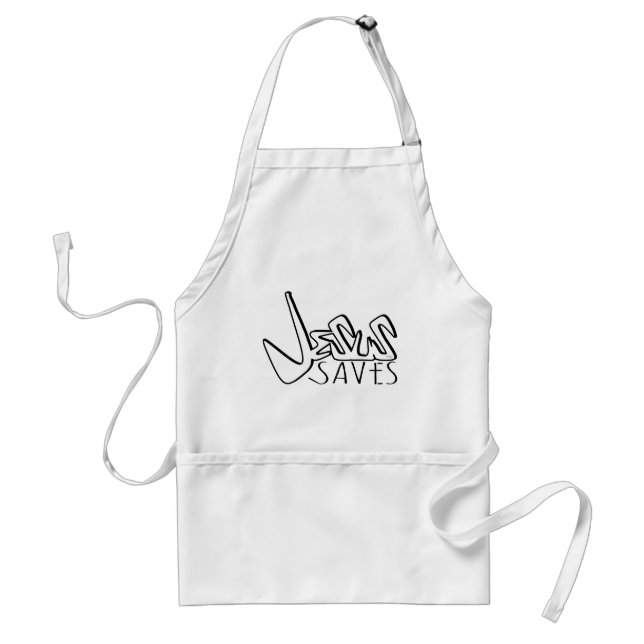 JESUS SAVES GRAFFITI  STANDARD APRON (Front)