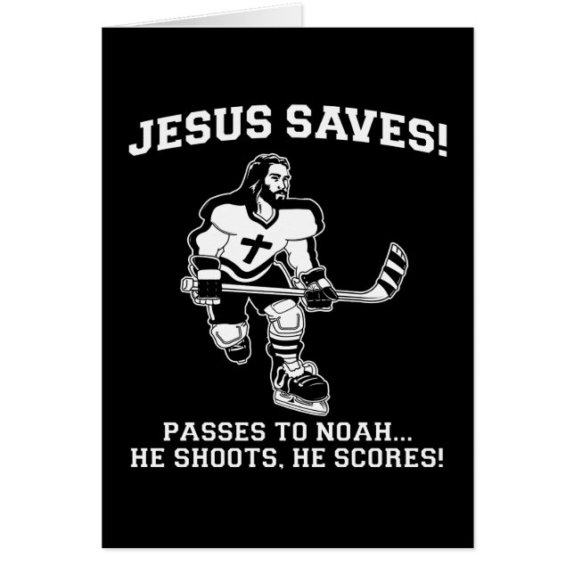 Jesus Saves Hockey funny tshirt (Front)