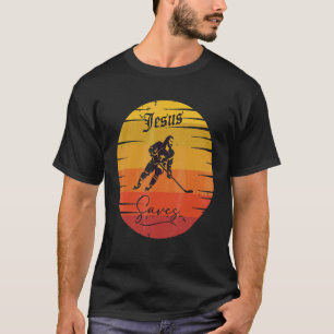Jesus Saves Hockey Goal Religious Christian T-Shirt