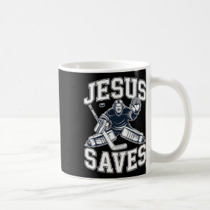 Jesus Saves – Hockey Humor For Christian Players Coffee Mug