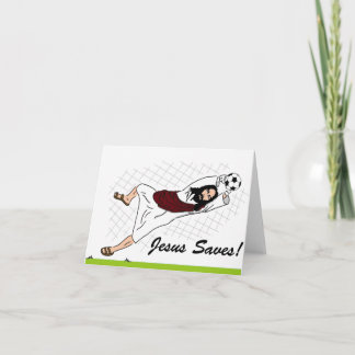 'Jesus Saves!' Holiday Greetings Card