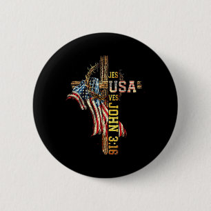 Jesus Saves Jesusaves, American Usa Flag, Christia 6 Cm Round Badge