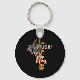 Jesus Saves Jesusaves, American Usa Flag, Christia Key Ring
