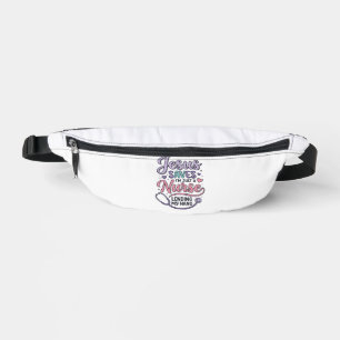Jesus Saves Nurse Faith Shirt Design_1 Bum Bags