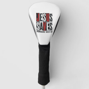 Jesus Saves Romans 10_9 Christian Vintage Shirt De Golf Head Cover