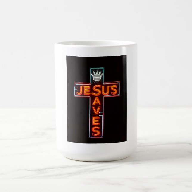 Jesus Saves Sign Coffee Mug (Center)