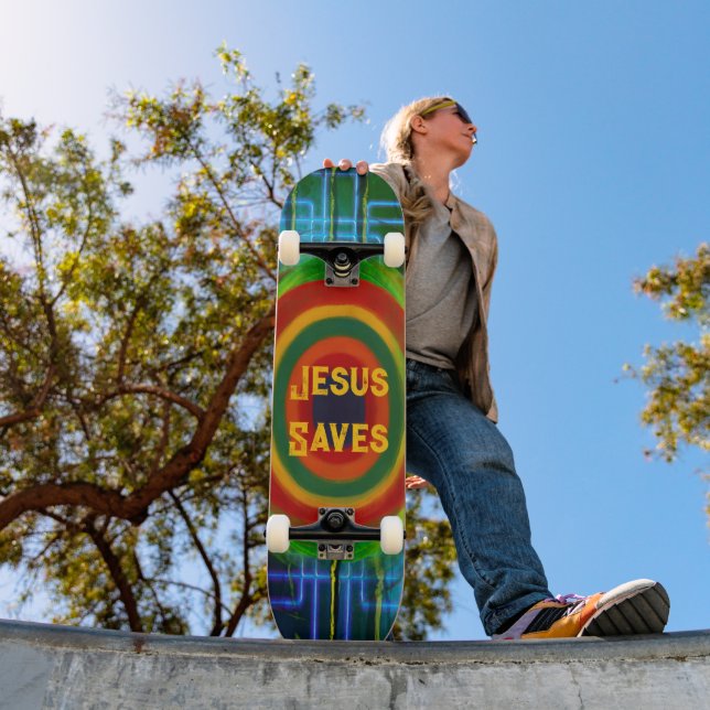 Jesus Saves Skateboard (Outdoor 1)