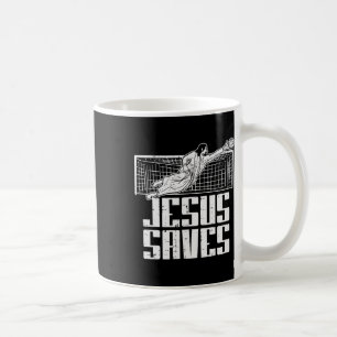 Jesus Saves Soccer Football Christian Goalie Goalk Coffee Mug