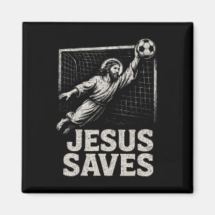 Jesus Saves - Soccer Goalie Christian Inspirationa Magnet