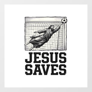 Jesus Saves Soccer Goalie Vintage Engraving Shirt_